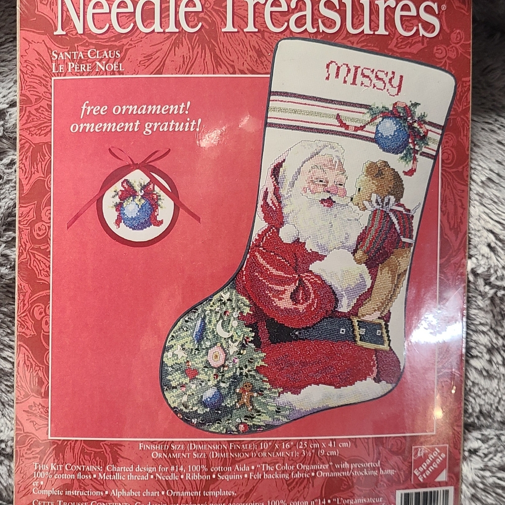 Santa Claus Stocking Kit NEW Christmas Cross Stitch